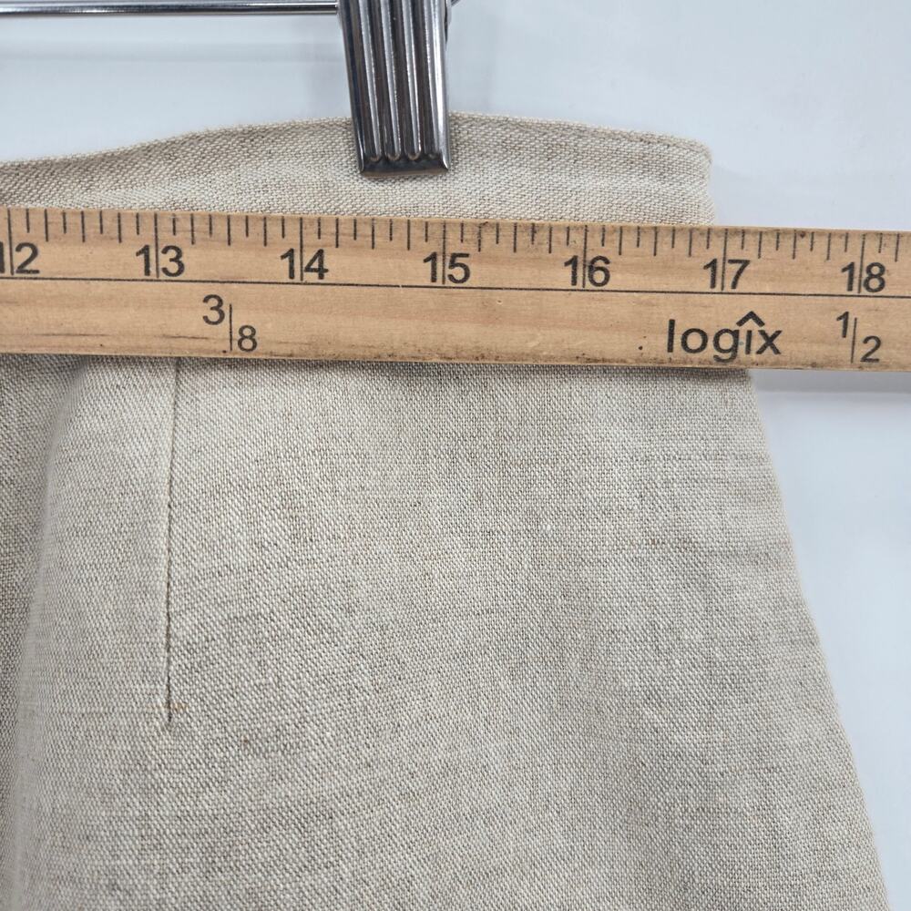 Talbots Women Vtg Coastal Elevated Staple Embroidered Irish Linen Blend Skirt 16 - Picture 9 of 10